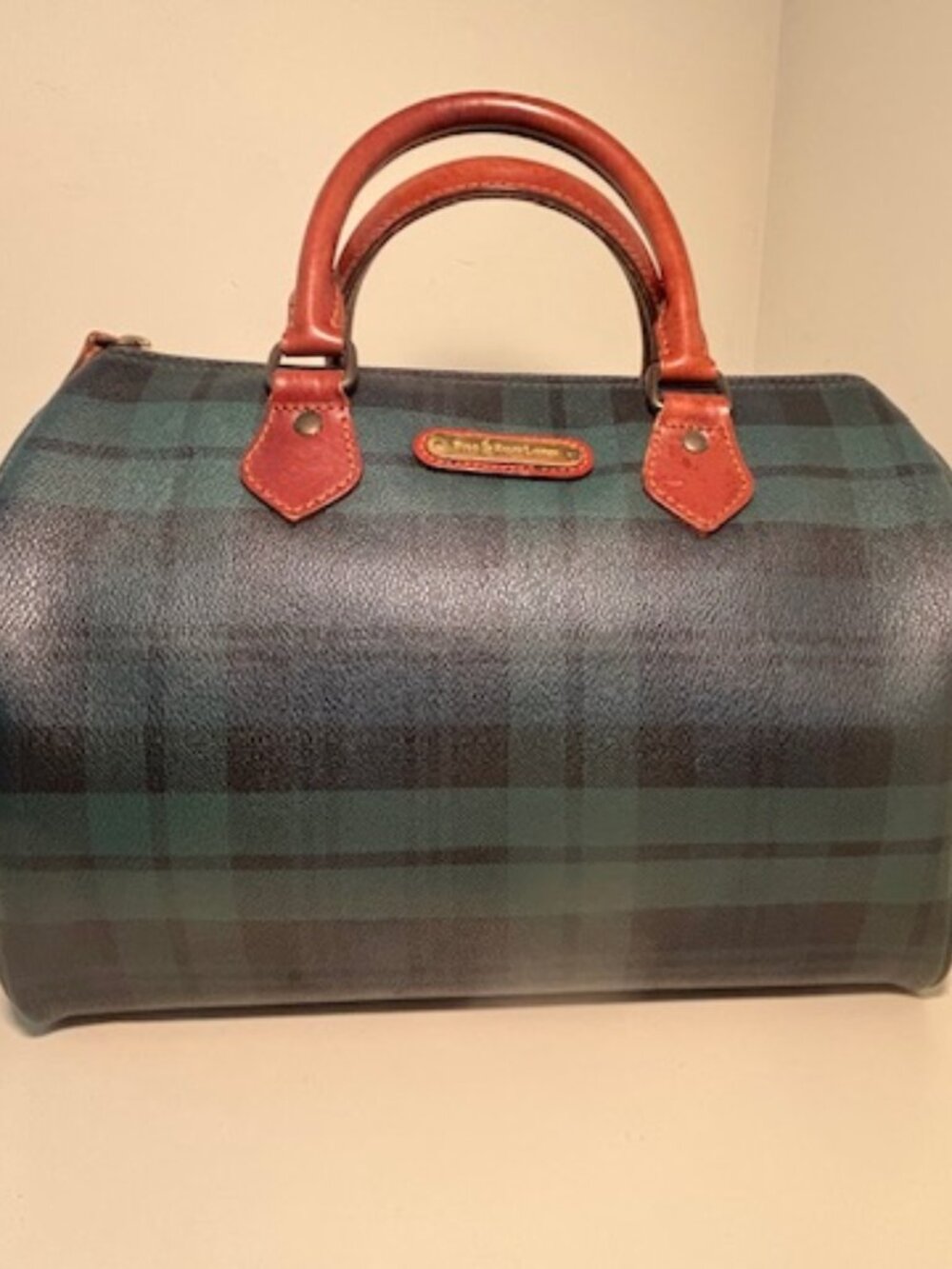 Polo Ralph Lauren Blackwatch Tartan Boston Bag-Vintage 💚💙GREEN / NAVY